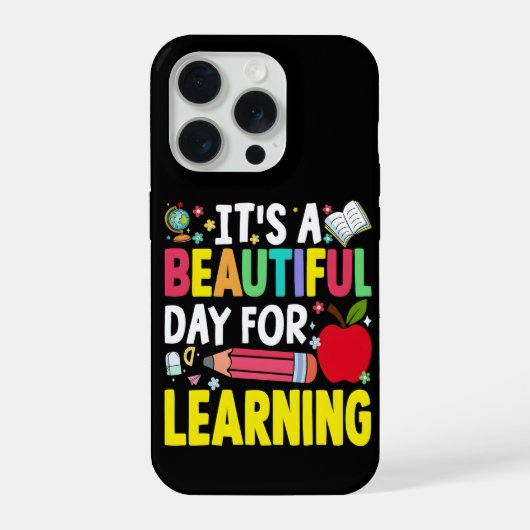 IT'S A BEAUTIFUL DAY FOR D LEARNI 100 Days School iPhone Hoesje (Achterkant)