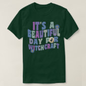 It's A Beautiful Day For Witchcraft Retro Witch Ac T-shirt (Design voorkant)