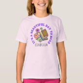 It's A Beautiful Day to Read Kids Back to School T-shirt (Voorkant)
