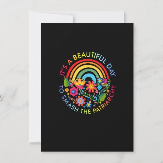 Its A Beautiful Day To Smash The Patriarchy Femini Kaart (Voorkant)