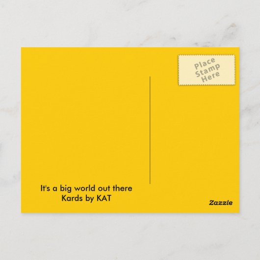 It's a big world Postcard Briefkaart (Achterkant)