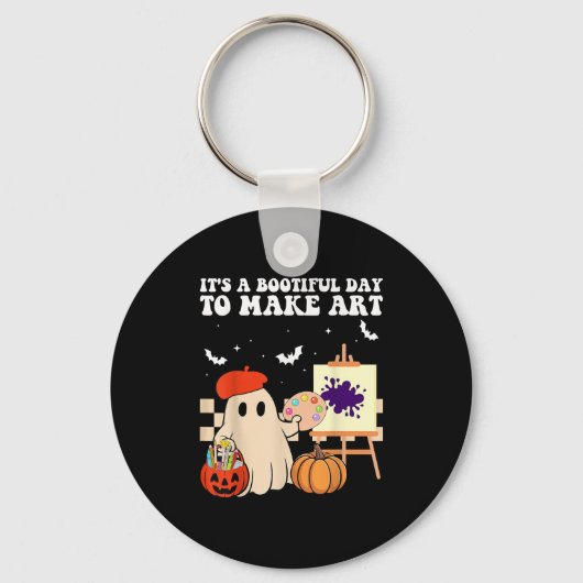 It's A Bootiful Day To Make Art Groovy Art Teacher Sleutelhanger (Voorkant)