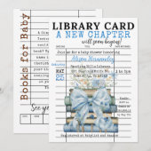 It's a BOY! A New Chapter Begins Invitation Kaart (Voorkant / Achterkant)