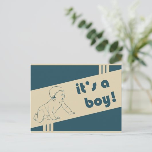 It's a Boy:  aankondiging (Staand voorkant)