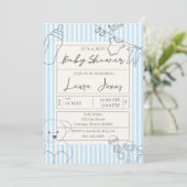 I'ts a Boy Baby Shower French theme Kaart (Staand voorkant)