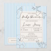 I'ts a Boy Baby Shower French theme Kaart (Voorkant / Achterkant)