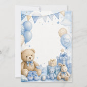 It's A Boy Baby Shower Uitnodiging (Achterkant)