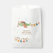 It's A Boy Bear Airplane Sky Baby Shower  Bedankzakje (Voorkant)