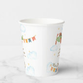 It's A Boy Bear Airplane Sky Baby Shower  Papieren Bekers (Rechts)