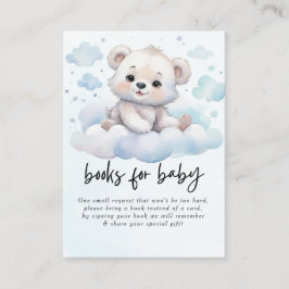 It's a boy bearly wait woodland baby bear shower informatiekaartje