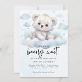 It's a boy bearly wait woodland baby bear shower kaart (Voorkant)