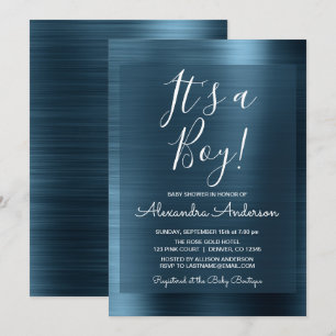 It's a Boy beroemd gemaakt door Metallic Blue Foli Kaart