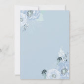 It's A Boy Blue Floral Baby Shower  Kaart (Achterkant)