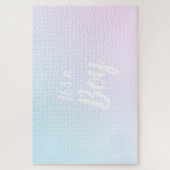 It's a Boy blue pink gradient ombre gender reveal  Legpuzzel (Verticaal)