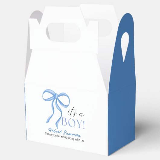 It's a Boy Blue Ribbon Bedankdoosjes (Geopend)