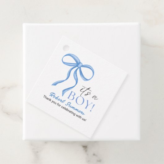 It's a Boy Blue Ribbon Bedankjes Labels (In situ)