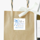 It's a Boy Blue ribbon Vierkante Sticker