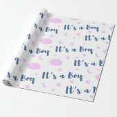 It's A Boy! Cadeaupapier (Uitgerold)