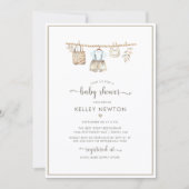 Its a Boy Clothes Minimalist Boho Baby Shower  Kaart (Voorkant)