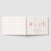 It's a Boy! Cute Brown Gingham Baby Shower Gastenboek (Volledig)