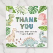 It's a Boy Dinosaur Baby Shower  Bedankjes Labels (Voorkant)