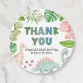 It's a Boy Dinosaur Baby Shower Bedankjes Labels (Voorkant)