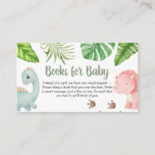 It's a Boy Dinosaur Baby Shower Books for Baby Informatiekaartje (Voorkant)