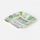 It's a Boy Dinosaur Baby Shower Papieren Bordje (Gebogen)