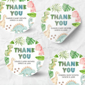 It's a Boy Dinosaur Baby Shower Ronde Sticker