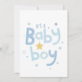 It's a boy, geboortekaart feestdagenkaart