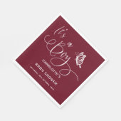 It's A Boy Modern Minimal Butterfly Baby Shower Servet (Hoek)