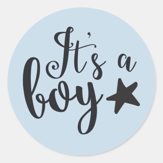 It's a boy ronde sticker (Voorkant)