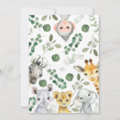 It's a Boy Safari Baby Shower Kaart (Achterkant)