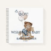 It's a Boy Teddy Bear & Balloons Wishes for Baby Notitieboek (Voorkant)