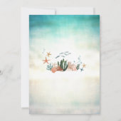 It's A Boy Under The Sea Baby Shower Invitation Kaart (Achterkant)