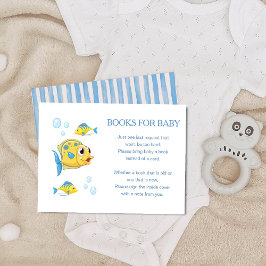 It's a Boy Under the Sea Books for Baby Shower Informatiekaartje