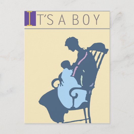 <It's a Boy>van Steve Collier Briefkaart (Voorkant)