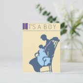 <It's a Boy>van Steve Collier Briefkaart (Staand voorkant)