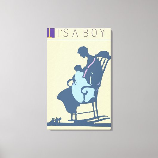<It's a Boy>van Steve Collier Canvas Afdruk (Voorkant)