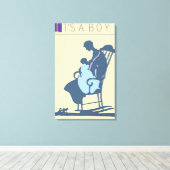 <It's a Boy>van Steve Collier Canvas Afdruk (Insitu (Houten vloer))
