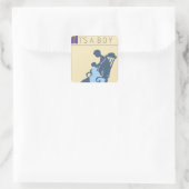 <It's a Boy>van Steve Collier Vierkante Sticker (Tas)