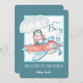 It's a Boy - Welkom bij de wereldaankondiging Kaart (Voorkant / Achterkant)