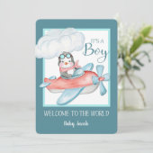 It's a Boy - Welkom bij de wereldaankondiging Kaart (Staand voorkant)