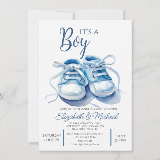 Its A Boys Theme Baby Shower Invitation Kaart