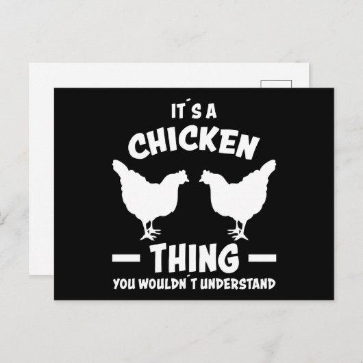 I'ts A Chicken Thing Design Funny Farmer Gift Briefkaart (Voorkant / Achterkant)