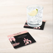 It's a Double Celebration Black Champagne Birthday Kartonnen Onderzetters (Insitu)