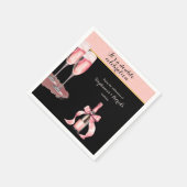 It's a Double Celebration Black Champagne Birthday Servet (Hoek)