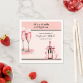 It's a Double Celebration Pink Champagne Birthday Servet (Insitu)