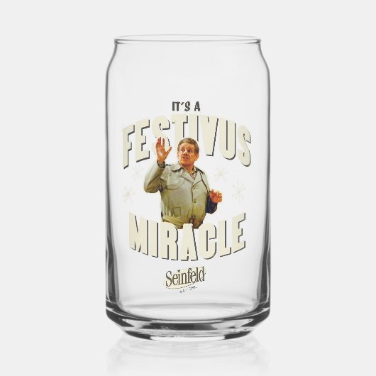It's a Festivus Miracle Blikvorm Glas (Voorkant)