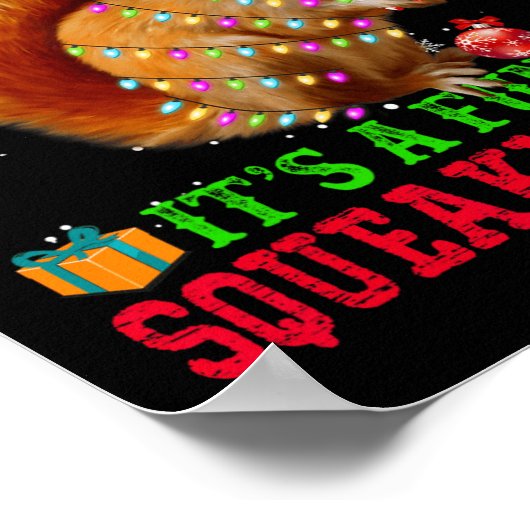 It's A Fun Squeaky Sound Christmas Squirrel Poster (Hoek)